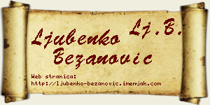 Ljubenko Bežanović vizit kartica